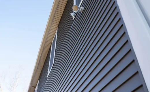 Siding installation finished home exterior